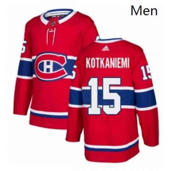 Mens Adidas Montreal Canadiens 15 Jesperi Kotkaniemi Premier Red Home NHL Jersey